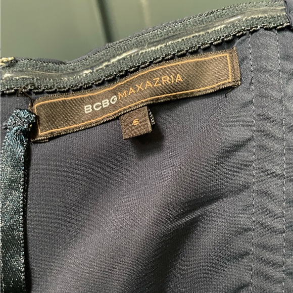 BCBG Navy Blue Strapless Cocktail Dress Size 6 - Picture 6 of 8